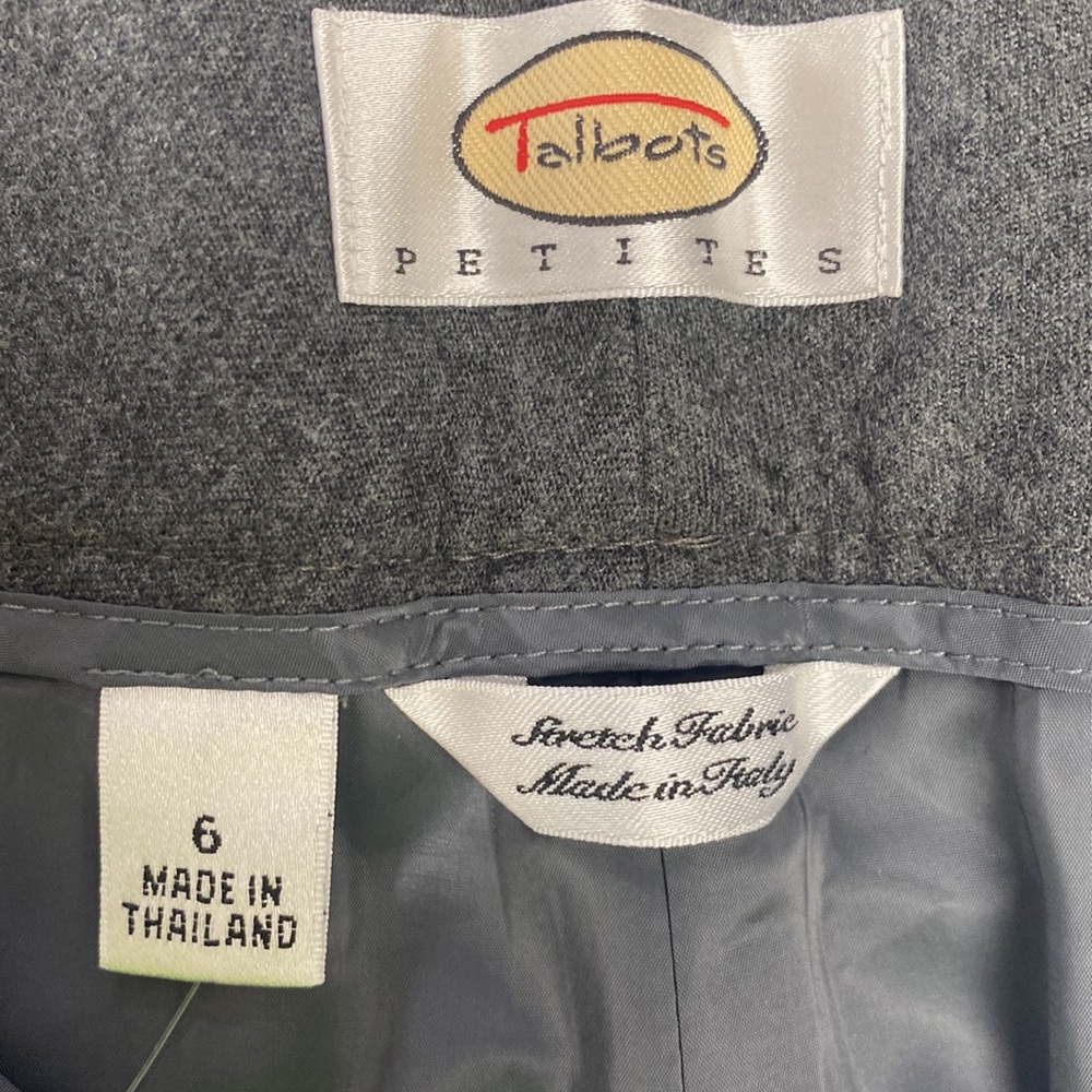 Talbots dark gray wool dress pants trousers size 6P - Picture 5 of 7